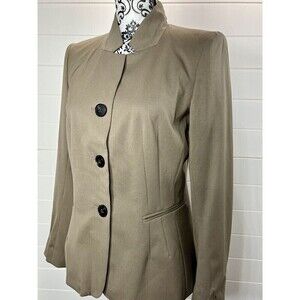 LAFAYETTE 148 New York Blazer Nougt Womens 8P Virgin Wool Blend Office Siren